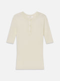 The Henley Rib Tee -- Cream
