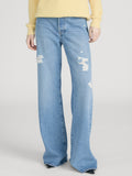 Jeans on model crop