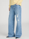 Jeans on model side