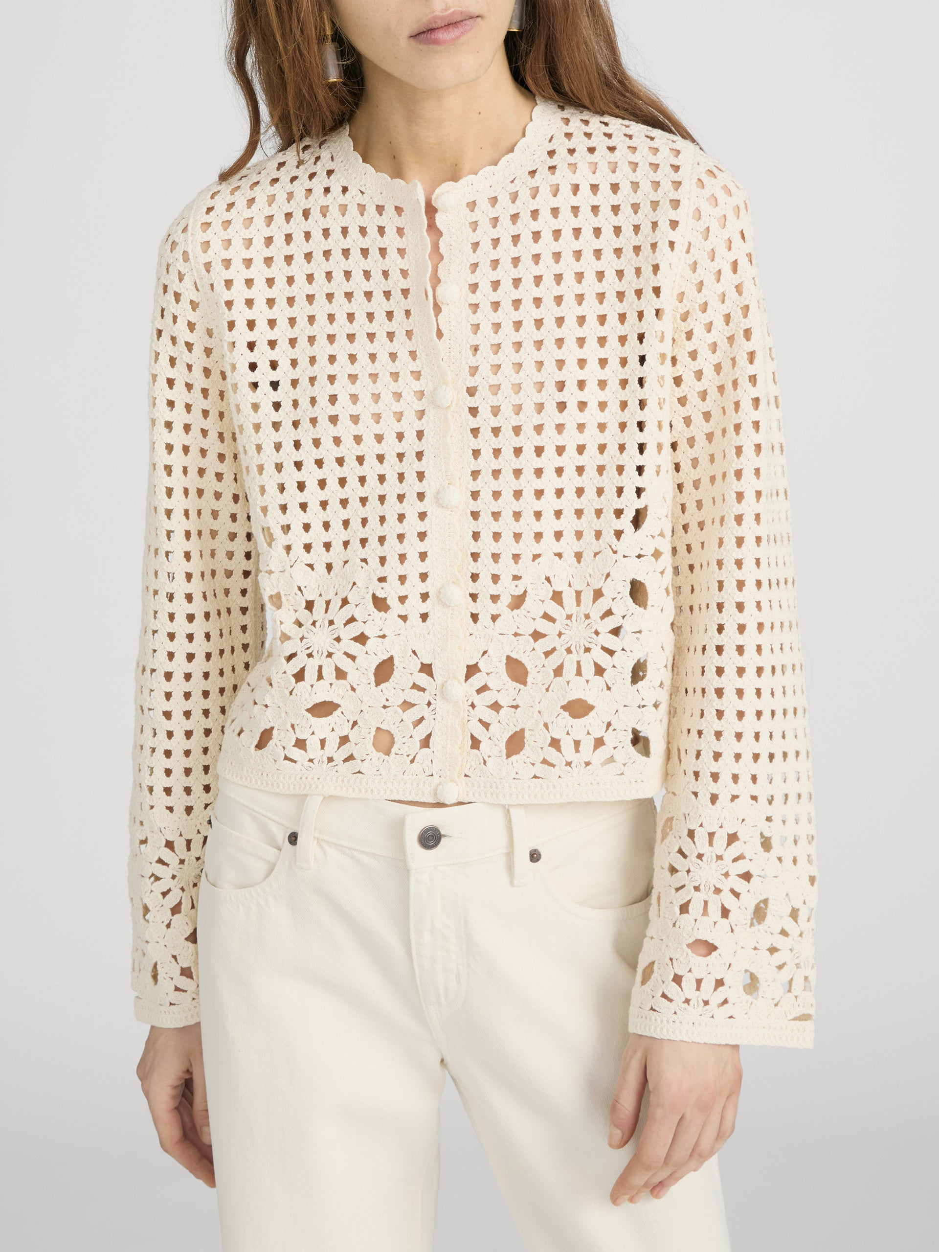 Cardi on model crop