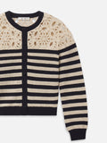 The Crochet Captain Cardigan -- Cream Multi