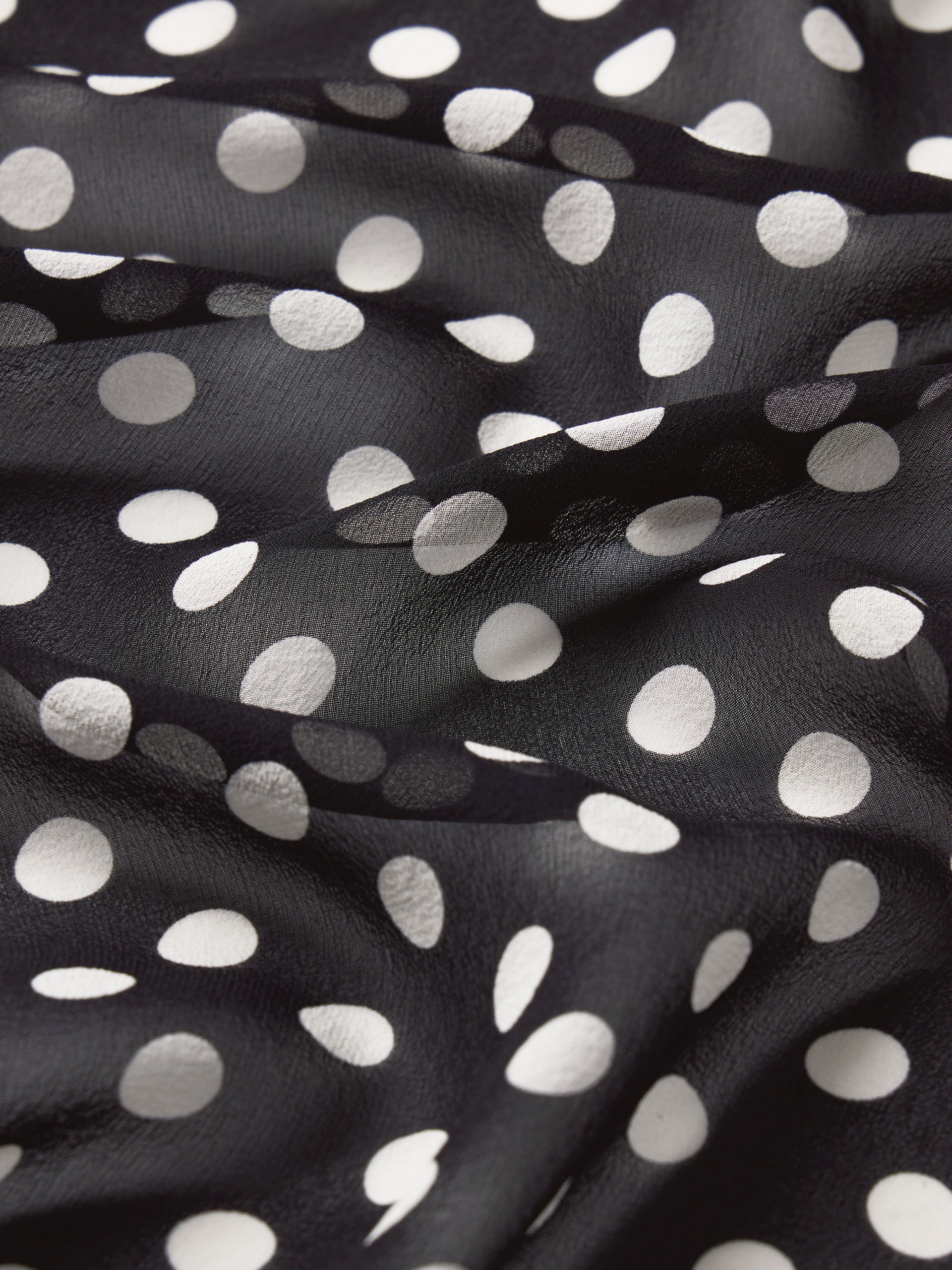 The Polka Dot Nouvelle Blouse -- Black Multi