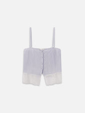 The Stripe Lace Cami -- Chambray Multi