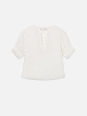 The Keepsake Popover Top -- White