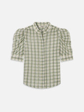 The Gillian Top -- Jade Green Plaid