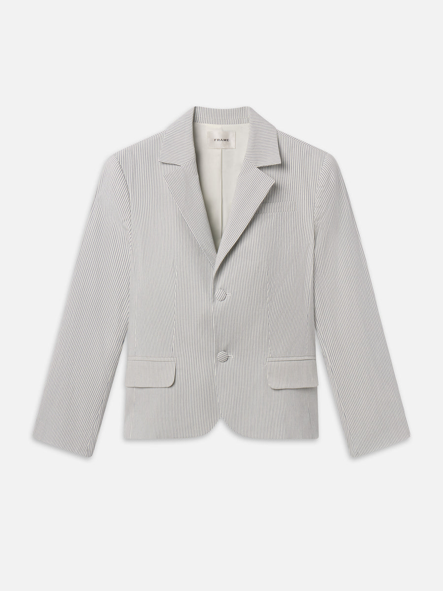 The Stripe Classic Blazer -- Navy Multi