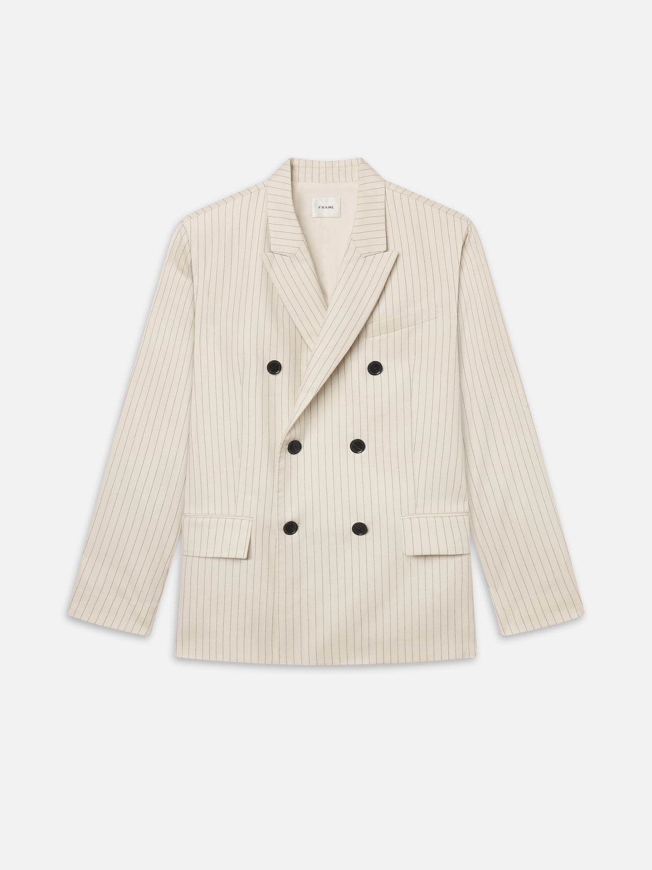 The Pinstripe Avenue Blazer -- Cream Multi