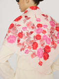 The Lucky Silk Scarf -- Light Pink Multi