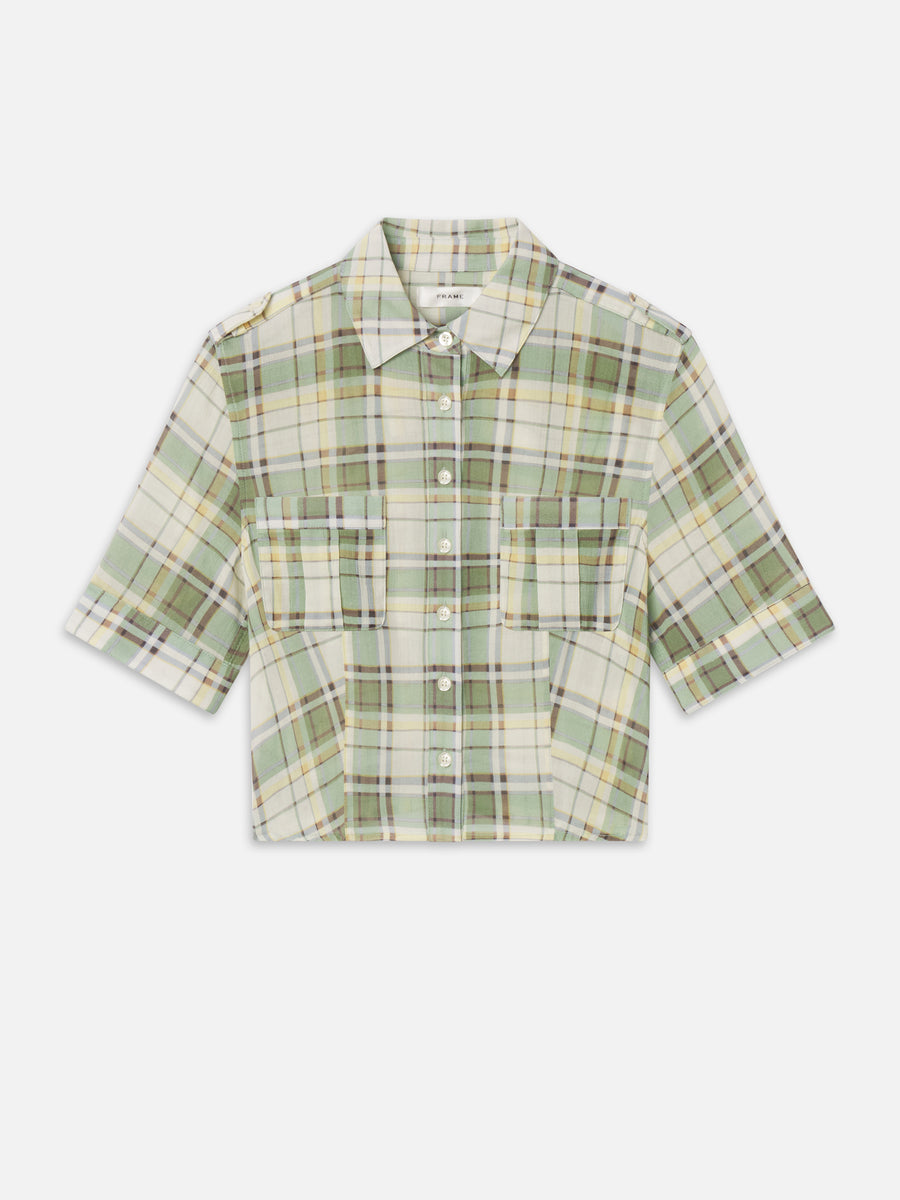 The Utility Shirt -- Jade Green Plaid