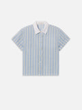 The Linen Boardwalk Shirt -- Chambray Blue Multi