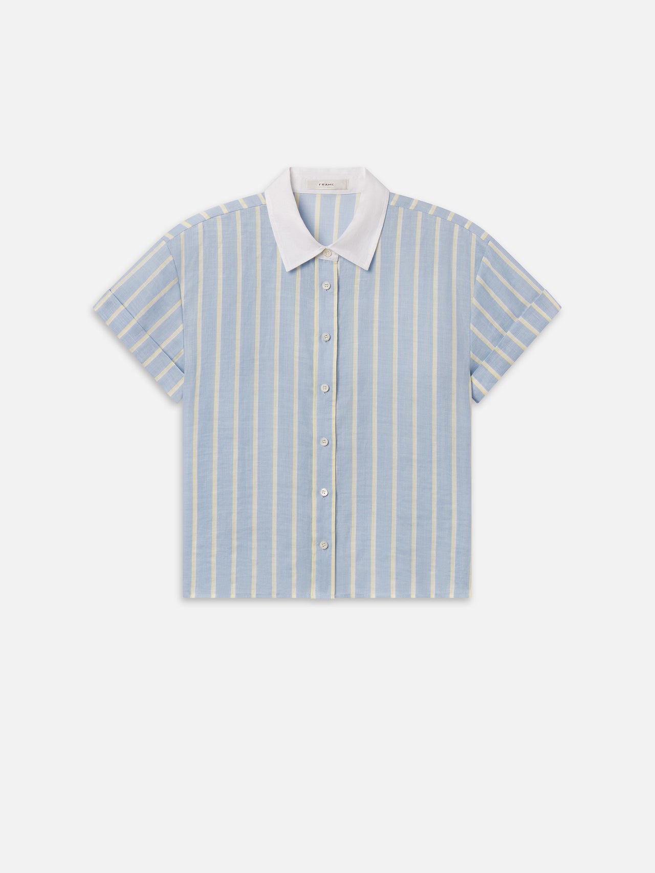 The Linen Boardwalk Shirt -- Chambray Blue Multi