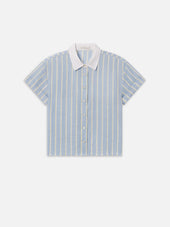 The Linen Boardwalk Shirt -- Chambray Blue Multi