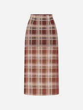 The Plaid Organza Skirt -- Silver Peony Plaid