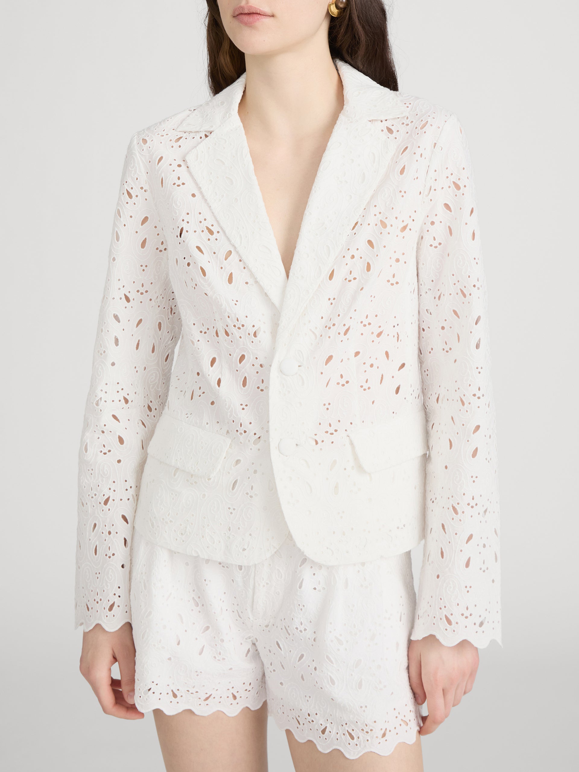 Blazer front crop top