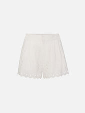 The Paisley Eyelet Short -- White