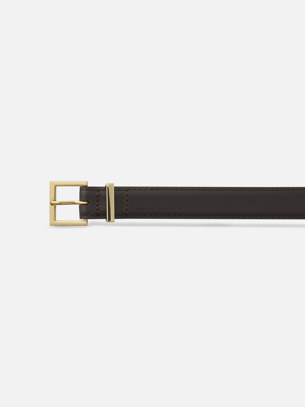 The Square Buckle Belt -- Dark Brown