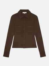 The Rib Pocket Polo -- Chestnut