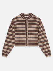 The Femme Cardi -- Sky Blue Multi Stripe