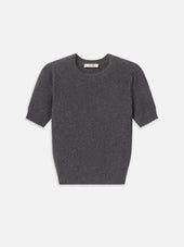 The Gathered Honeycomb Sweater -- Heather Grey