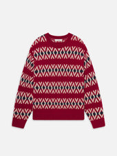 The Oversized Sweater -- Currant Fairisle
