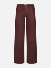 Le Slim Palazzo Leather -- Currant