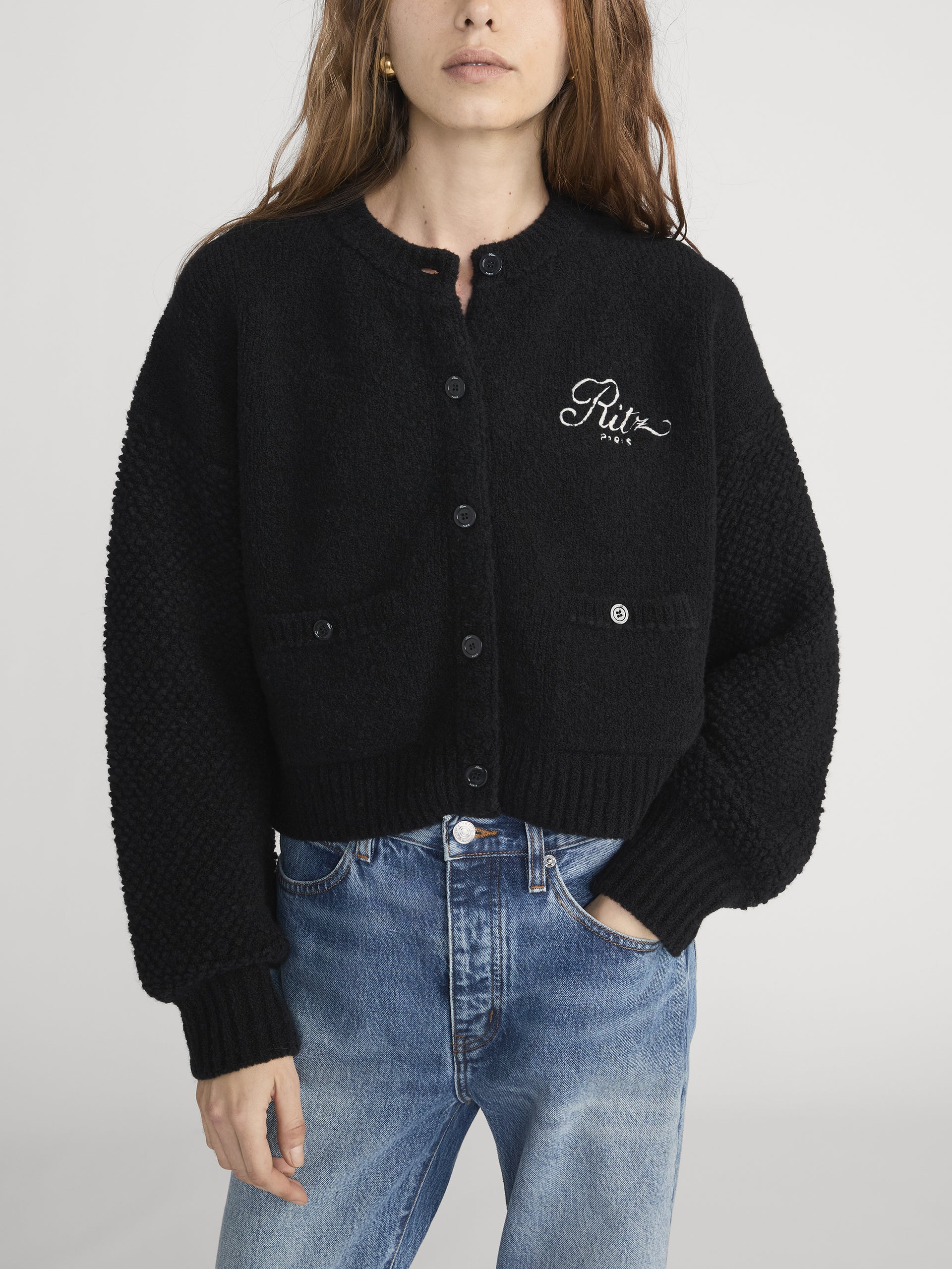 Ritz Cardigan Front On Model
