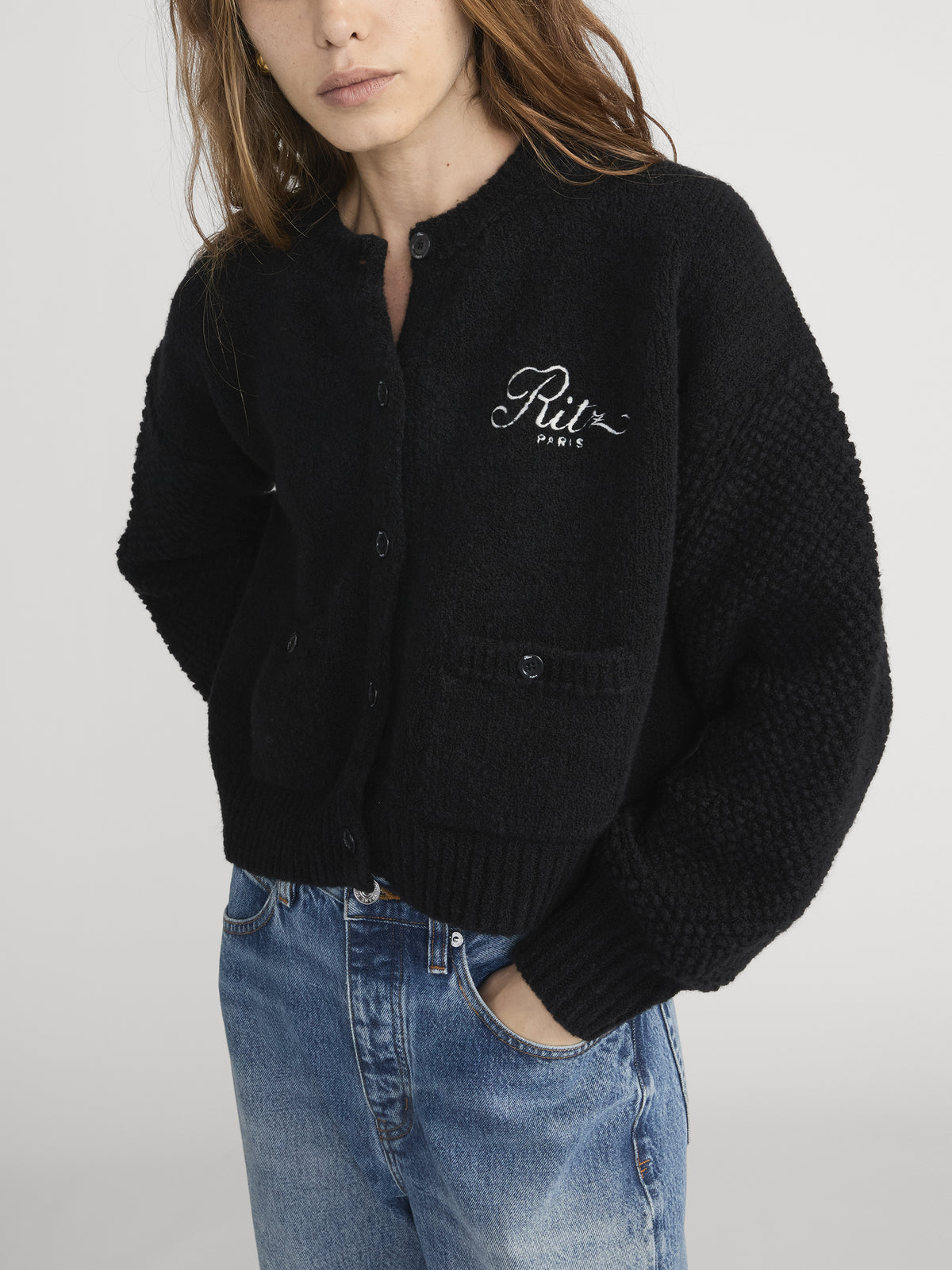 Ritz Cardigan Side On Model