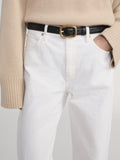 The Rounded Buckle Belt -- Black