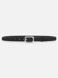 The Suede Rounded Buckle Belt -- Black