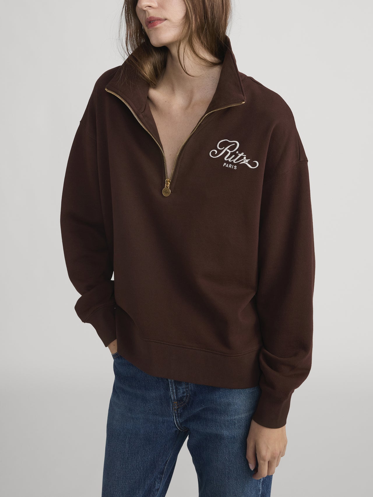Ritz Half Zip Side On Model