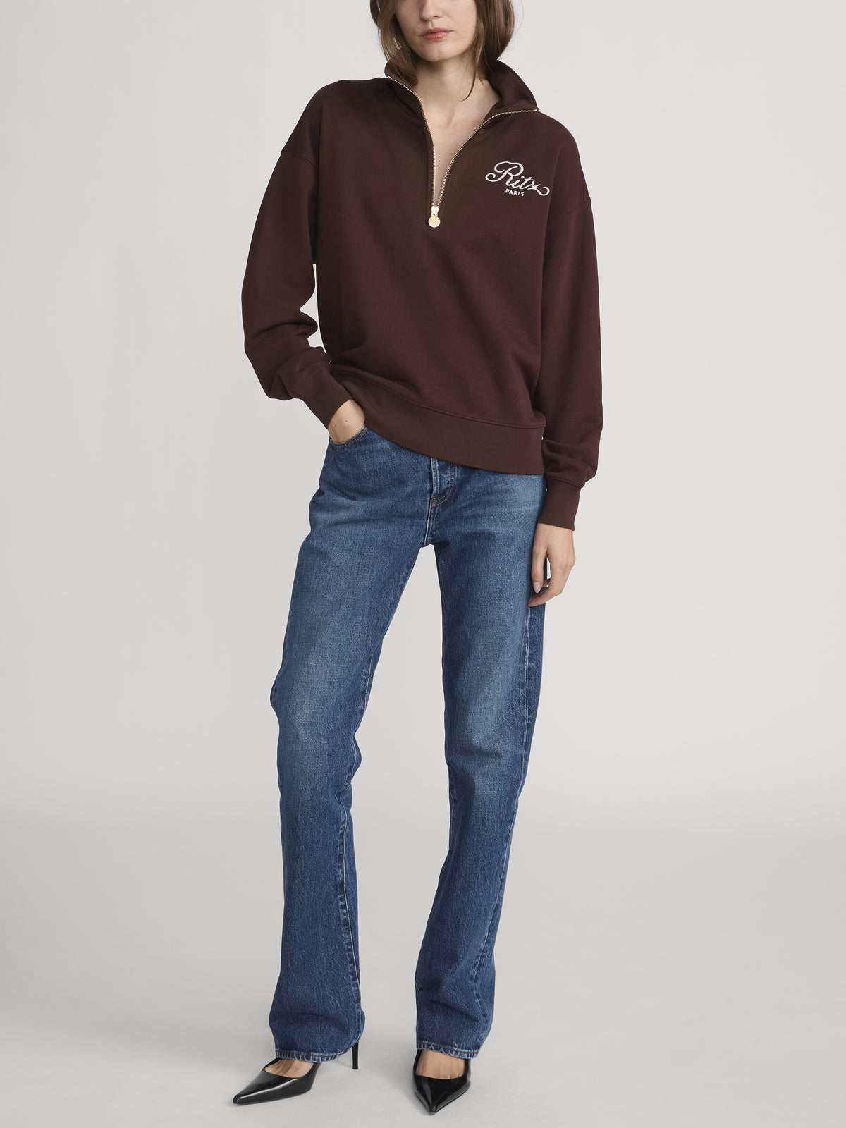 Ritz Half Zip Front On model