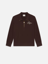 Ritz Half Zip Polo -- Chocolate Brown