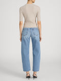 The Heather Rib Crew Tee -- Tabby Heather