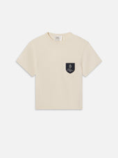 Ritz Crest Cashmere Tee -- Cream