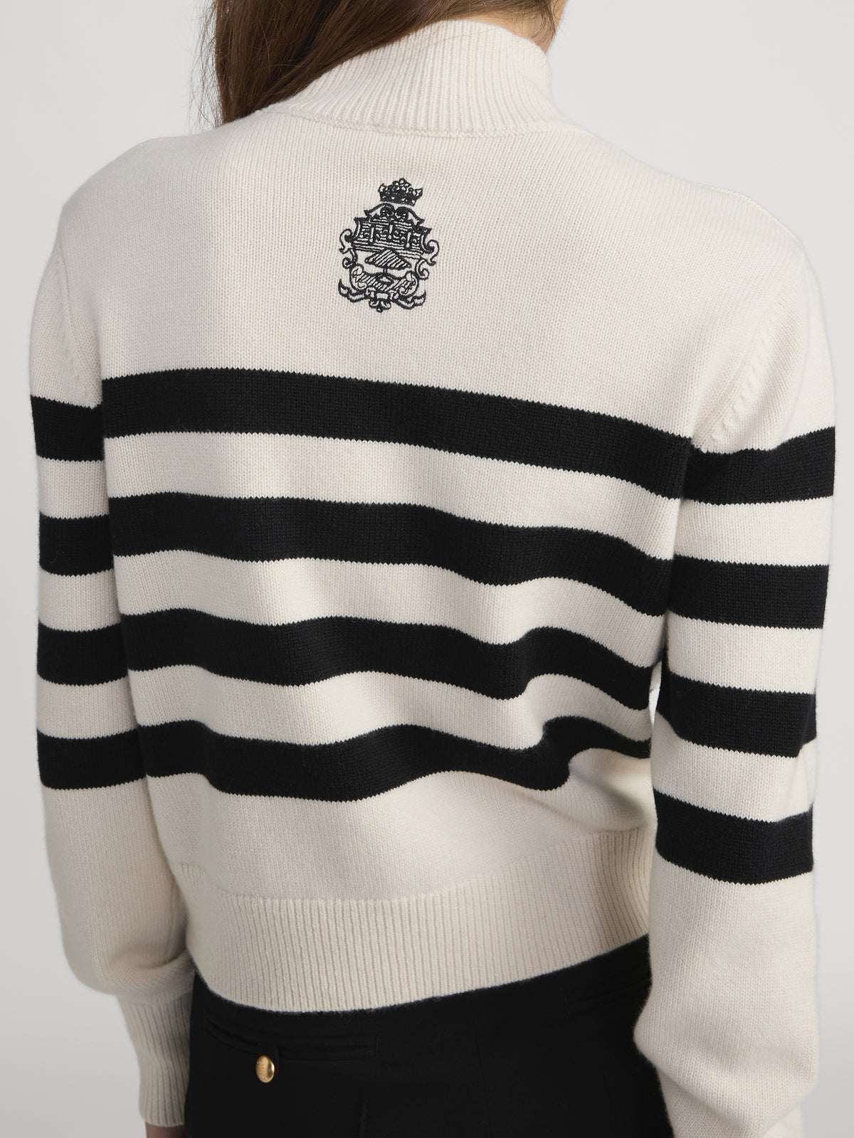Ritz Sweater Back Detail On Model