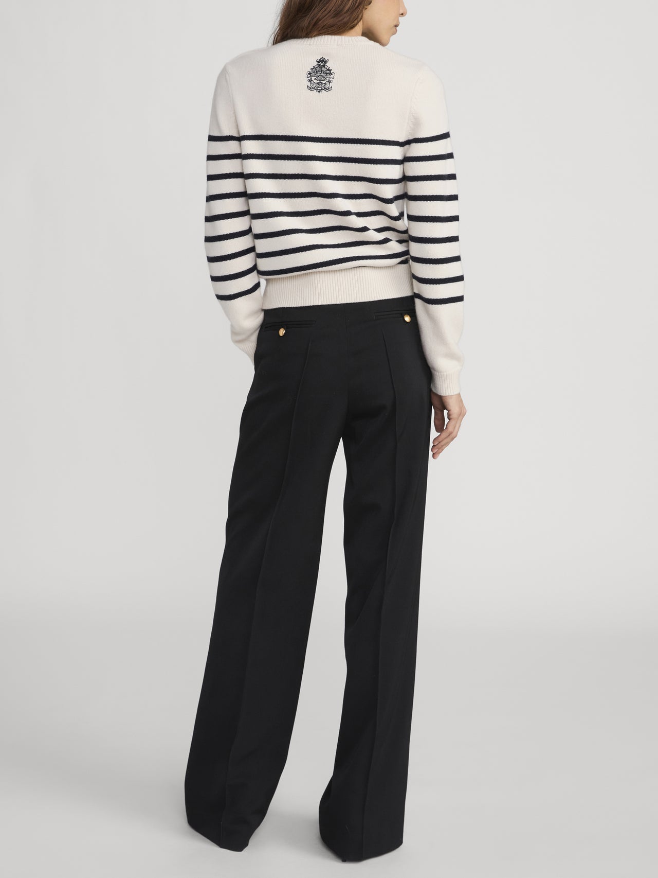 Ritz Stripe Sweater Back Full On Model