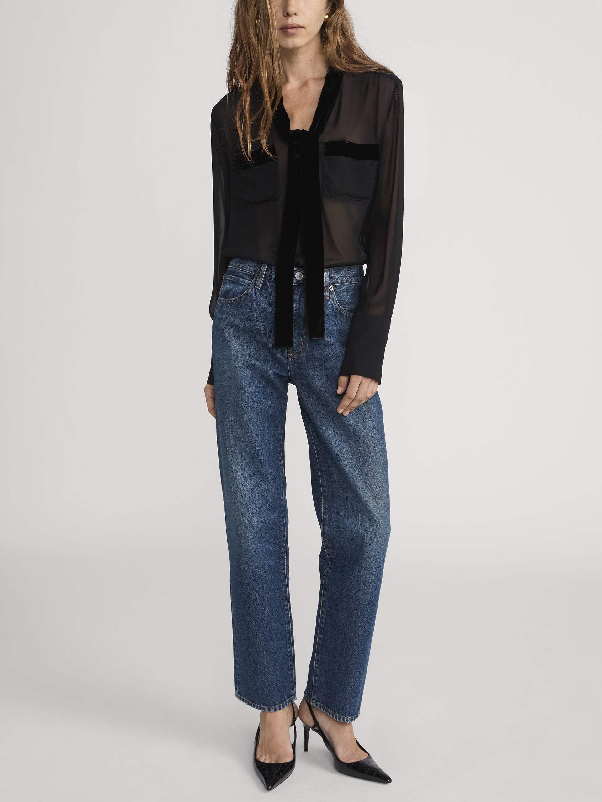 jeans full front view