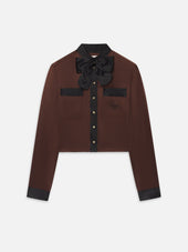 Ritz Feminine Silk Blouse -- Chocolate Brown