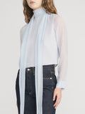 The Wisp Tie Blouse -- Sky Blue