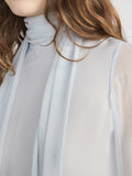 The Wisp Tie Blouse -- Sky Blue