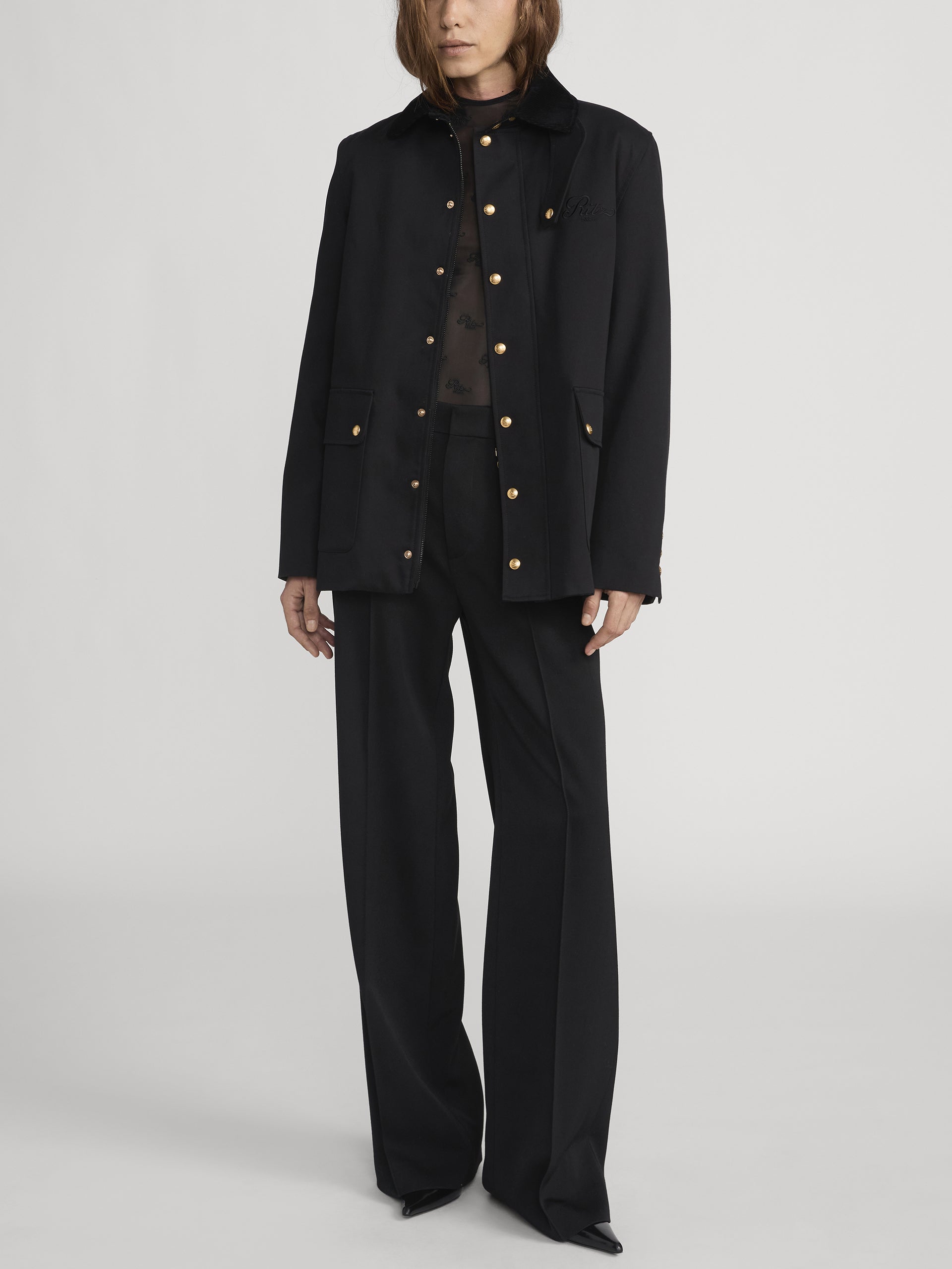 Ritz jacket Front On Model