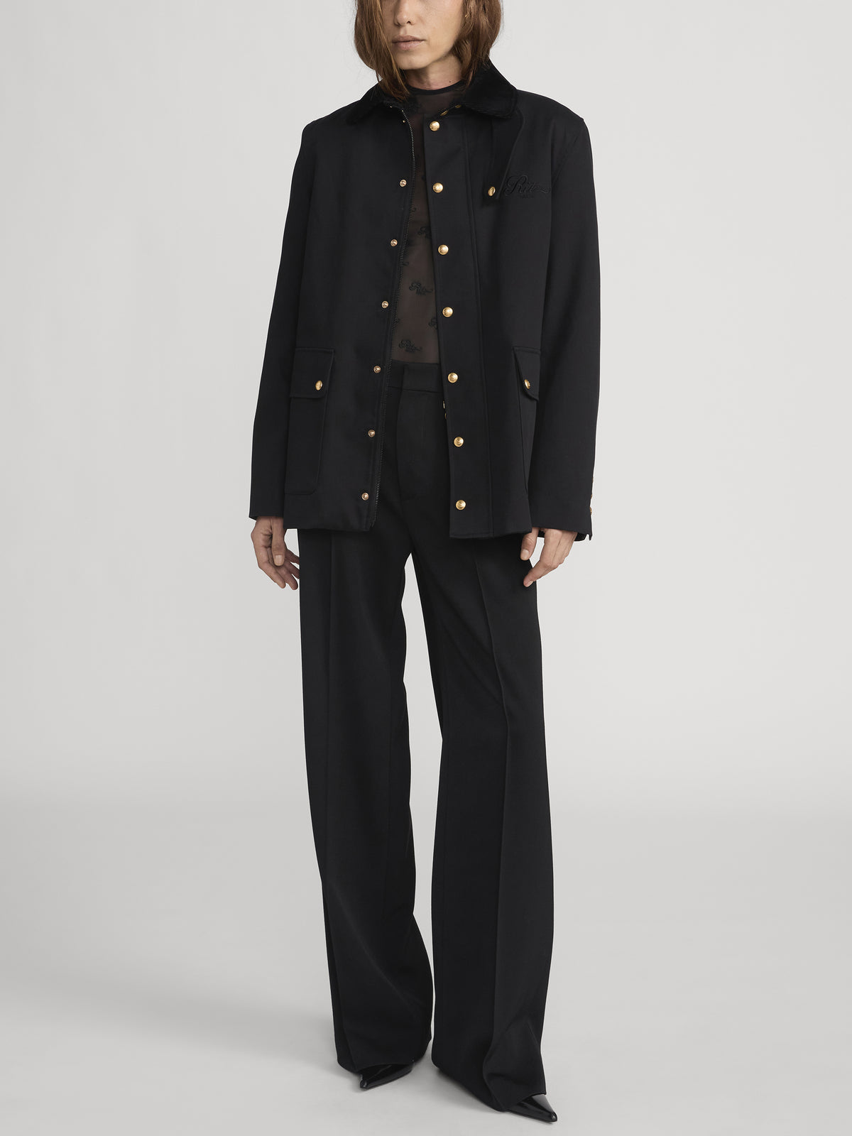 Ritz jacket Front On Model