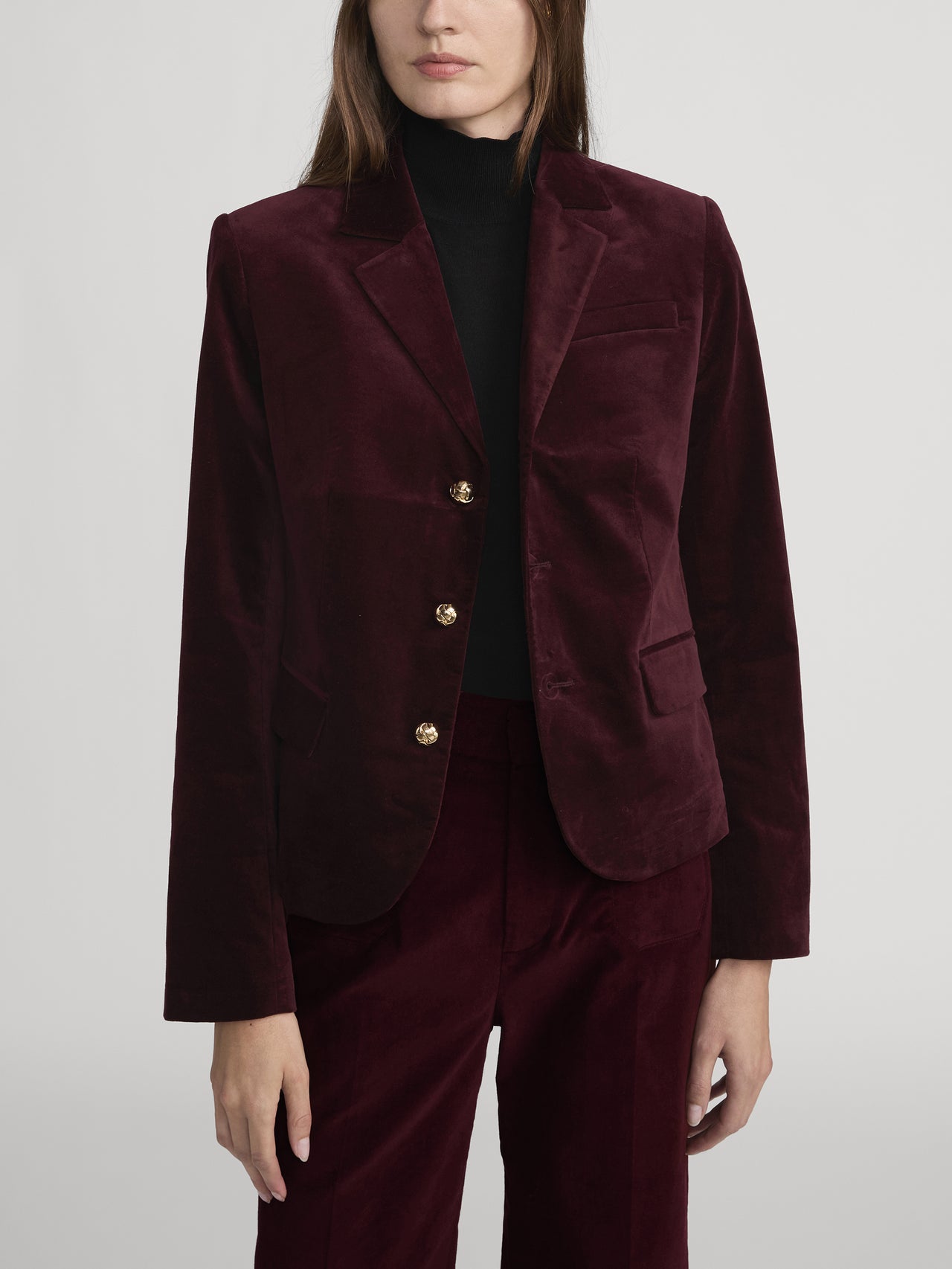 The Velvet Smart Blazer -- Cabernet