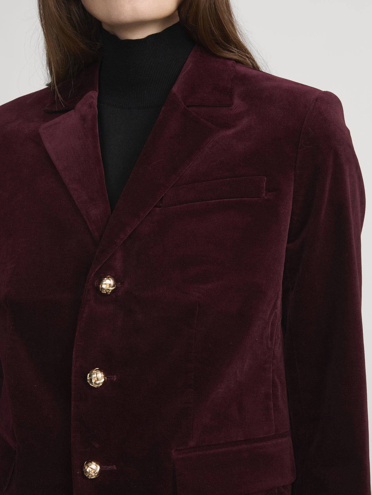 The Velvet Smart Blazer -- Cabernet