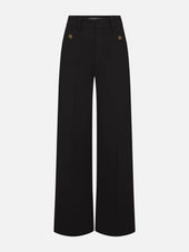 The Slim Palazzo Trouser -- Black