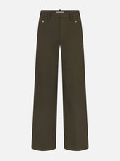 The Slim Palazzo Trouser -- Military Green