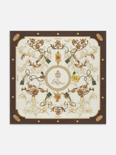 Ritz Silk Scarf -- Cream Multi