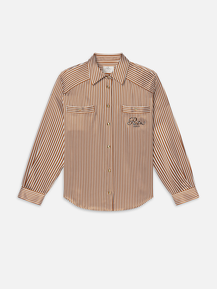 Ritz Stripe Pajama Shirt Front