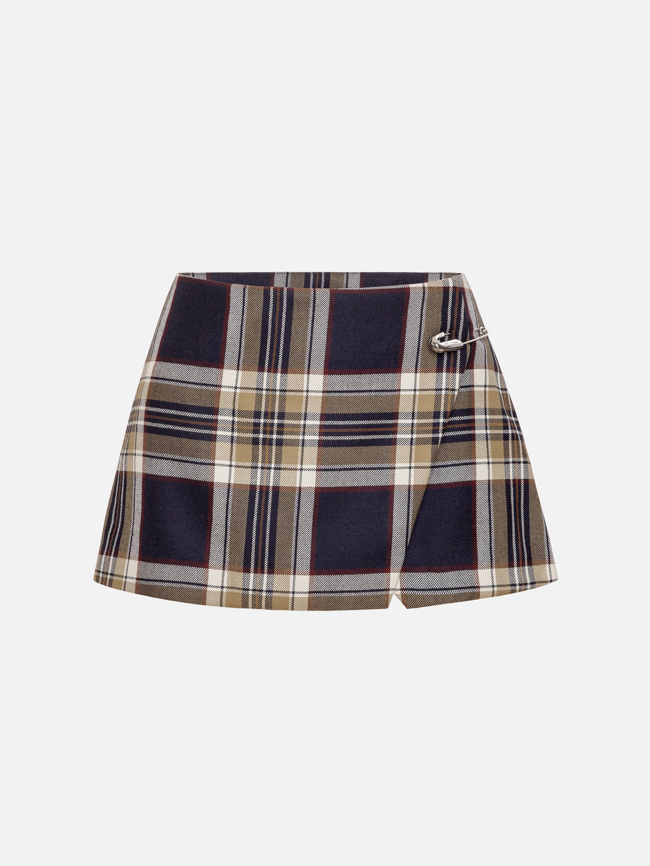 The Checkmate Skirt -- Navy Multi