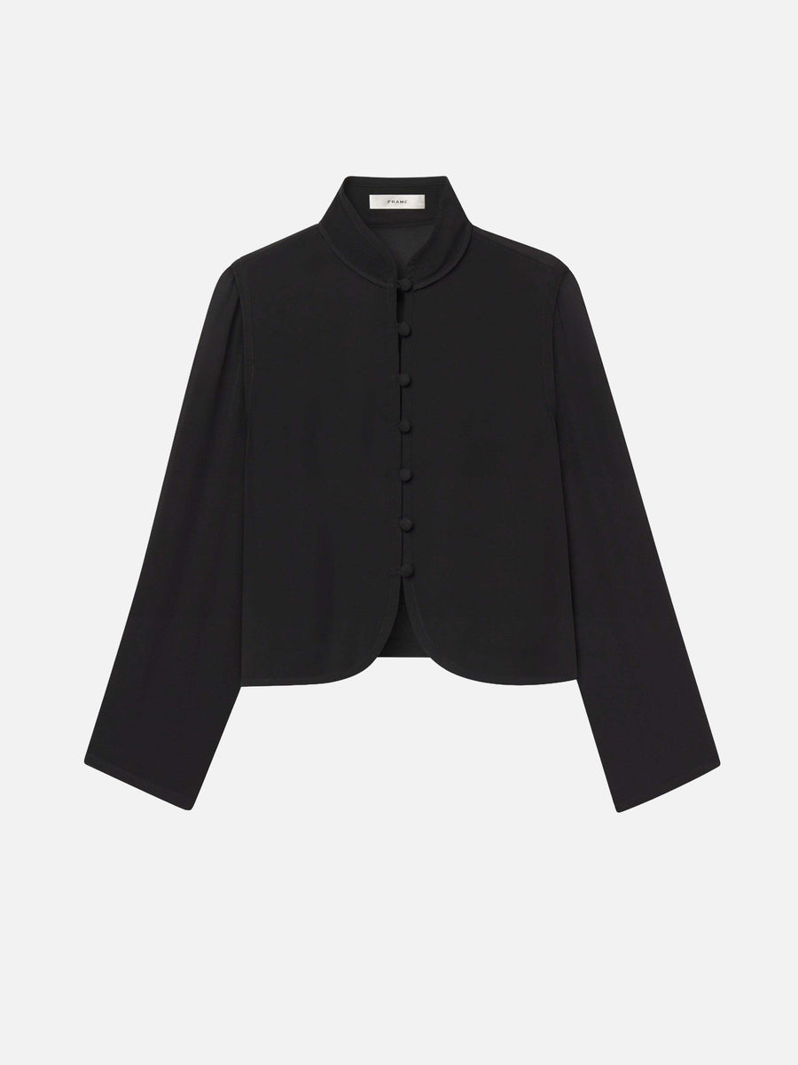 The Silk Salon Top -- Black